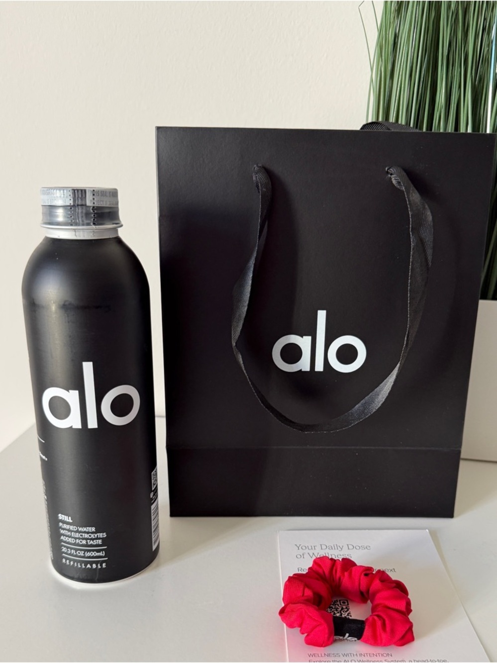 NEW Alo Yoga Bottle Scrunchie Gift Bag + 20% Off Coupon Set - Picture 3 of 4